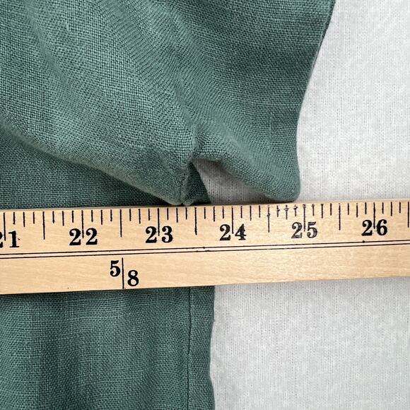 FOUND PATH Linen Market Boxy Tee Womens Small Spruce Square Top Short Sleeve - Picture 13 of 14